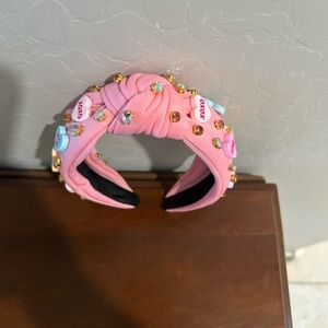 Pink Embellished Knot Headband for All